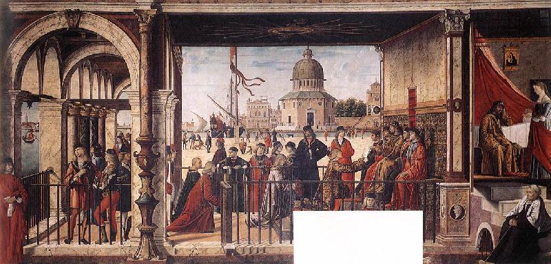 CARPACCIO, Vittore Arrival of the English Ambassadors g France oil painting art